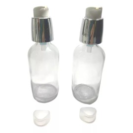 Meliars Frasco 60 Ml Cristal Dosificador Plata ( 20 Piezas)
