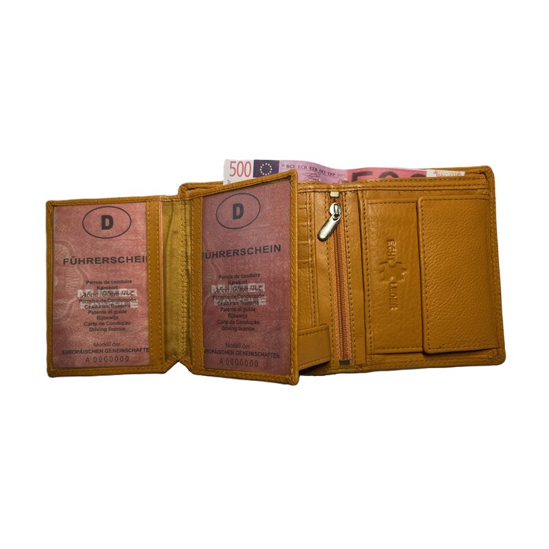 Combination Wallet for Men and Women, Unisex, High-Quality Leather Credit