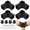 Pergola Brackets 4" x 4", 4 Pack 3-Way Angle Corner
