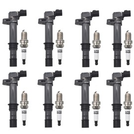UF270 Ignition Coil Pack 56028138AD and Iridium Spark Plugs 4504 set of 8pcs Compatible with Dodge Dakota 2000-2010,Ram 1500 2002-2010,Durango 2000-2009&Jeep1999-2009&Chrysler 2007-2009 4.7L V8