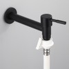 G1/2in Black Stainless Steel Washing Machine Faucet Single Cold Sink