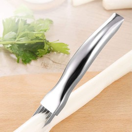 Stainless Steel Vegetable Chopper,Kitchen Shred Silk The Knife,Stainless Steel Scallion Cutter Vegetable Onion Garlic Cutter Manual Green Onion Cutter Slicer for Kitchen Restaurant Hotel