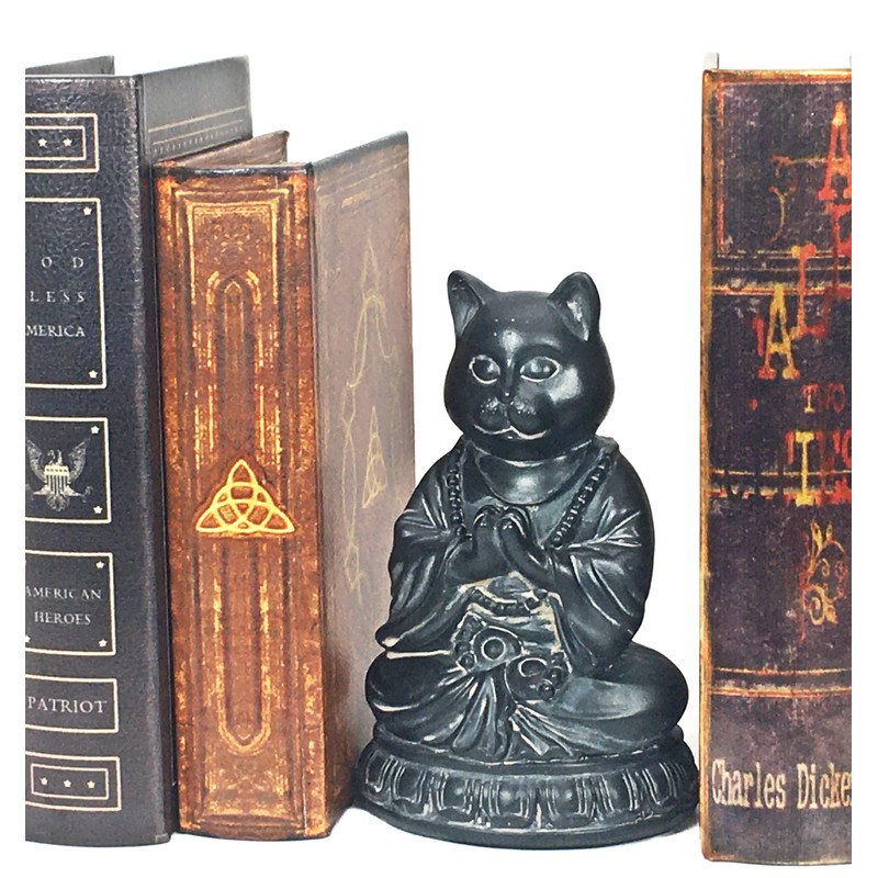 Bellaa 29615 Cat Statue Kitten Cute Pet Yoga Zen Pose