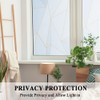 Privacy Window Film Blue Irregular Geometry, Non-Adhesive Glass Door Film