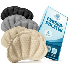 EDELFELD Invisible Heel Pads Against Slips & Blisters [6 Pairs] - Dermatest Very Good - Breathable Memory Foam Heel Protector - Shoe Insoles for Too Large Shoes - Skin-friendly Heel Cushion