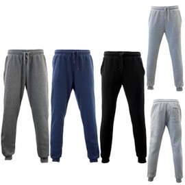 Fresh Idea Living New Men's Skinny Track Pants Fleece Lined Slim Cuff Trackies Slacks Tracksuit (4XL, Light Grey)