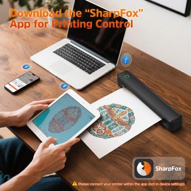 AUSWAY Tattoo Stencil Printer Wireless Thermal Transfer Machine Tattooing Drawing Copier Bluetooth USB Body Art Maker DIY Portable Compatible for Phone Tablet PC