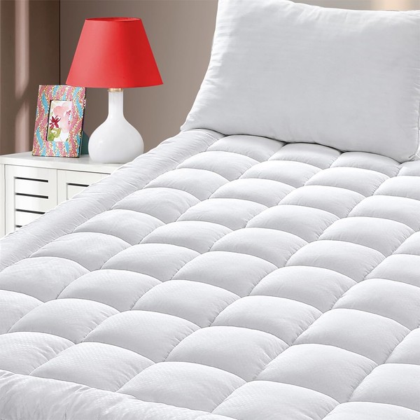 GERHOME King Size Quilted Fitted Mattress Pad Cover with Deep