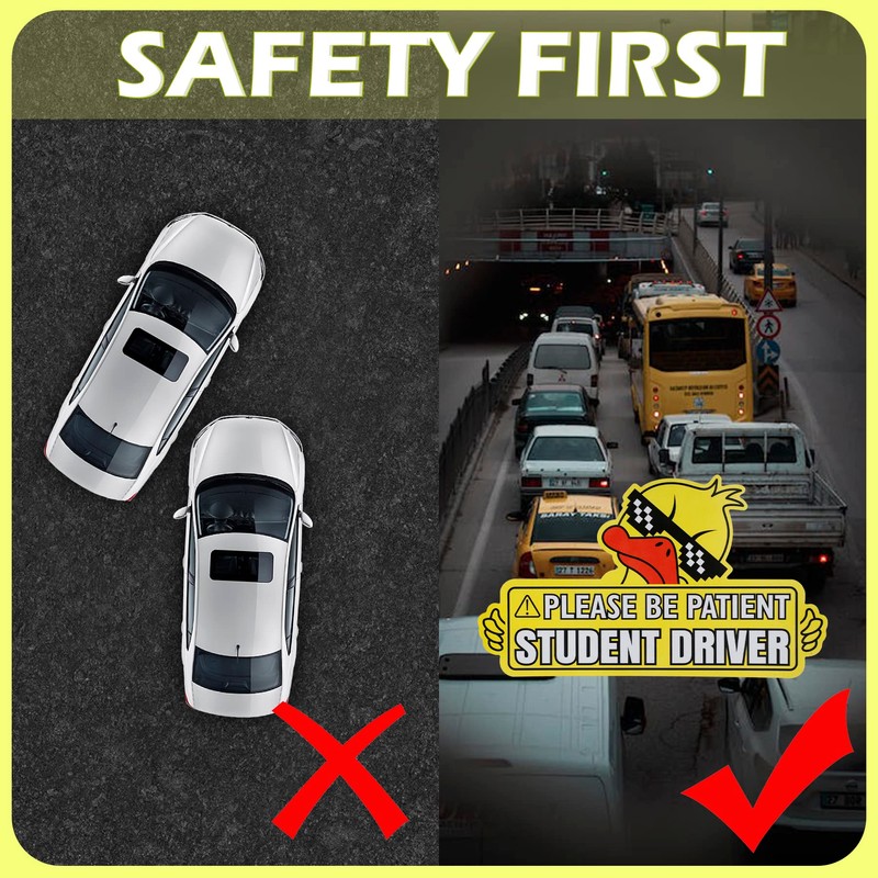 SINGARO New Driver Magnet for Car, 3pcs Cute Duck Car