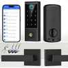 BEBASIA APP Control Fingerprint Lock with Handle, Heavy Duty Smart