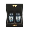 AWESOME MEMORIES Midnight Wolves Handcrafted Keepsake Urn - 2 Mini