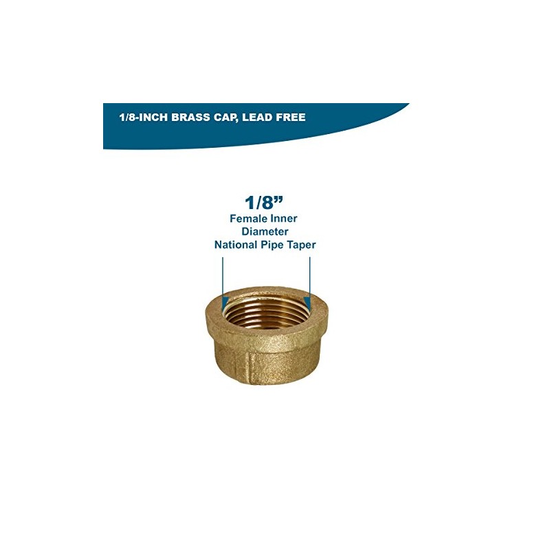 Supply Giant CSDB0018 1/8 in. Lead-Free Brass Pipe Cap for
