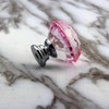 Pink Crystal Drawer Knobs - 6 PCS 30MM Glass Drawer