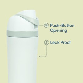 24oz Insulated Stainless Steel Water Bottle with Straw for Sports and Travel, BPA-Free Sports Water Bottle (light green)