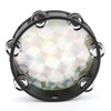 Hand Tambourine Double Row Percussion Polyester Drum Skin Solid Wood