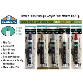 Elmer's Painters Acrylic Paint Marker, Blister Carded, Fine Tip - 7330 Silver