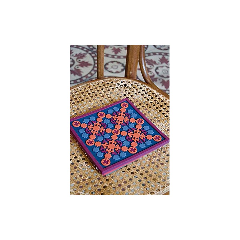 Images d´Orient 6 Glass Coasters PVC Heat Resistant Washable Oriental