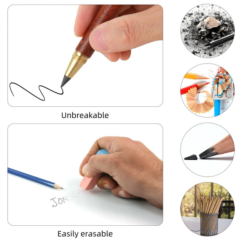 DIVINA VITAE Set of 4 Eternal Pencil Set, Reusable Infinity