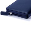 HISCOW Zippered Checkbook Cover & Card Holder with Divider -