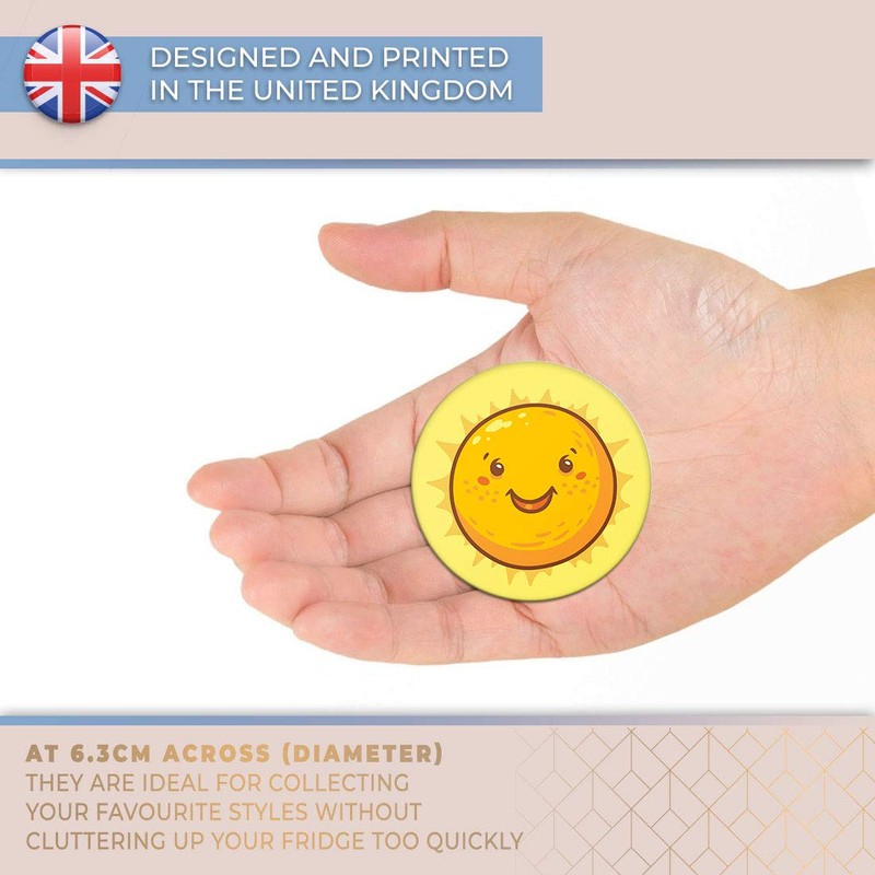 Destination Vinyl ltd Magnet for Refrigerator, Fridge - Cute Sun