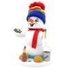 Kuhnert Ore Mountains Wood Art Incense Burner, Incense Figurine, Snowman,