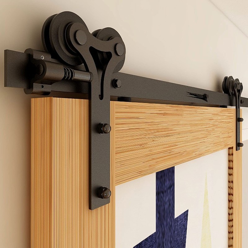 TOIMIOTIOM Sliding Barn Door Hardware Kit 8FT Sliding Rail Track