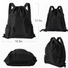 Ninonly Knapsack, Gym Sack, Large Capacity, Waterproof, Lightweight, Foldable, Separate