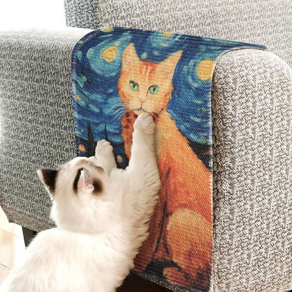3 in1 Cat Scratcher Mat 23.6x15.7'' for Floor Carpet Couch