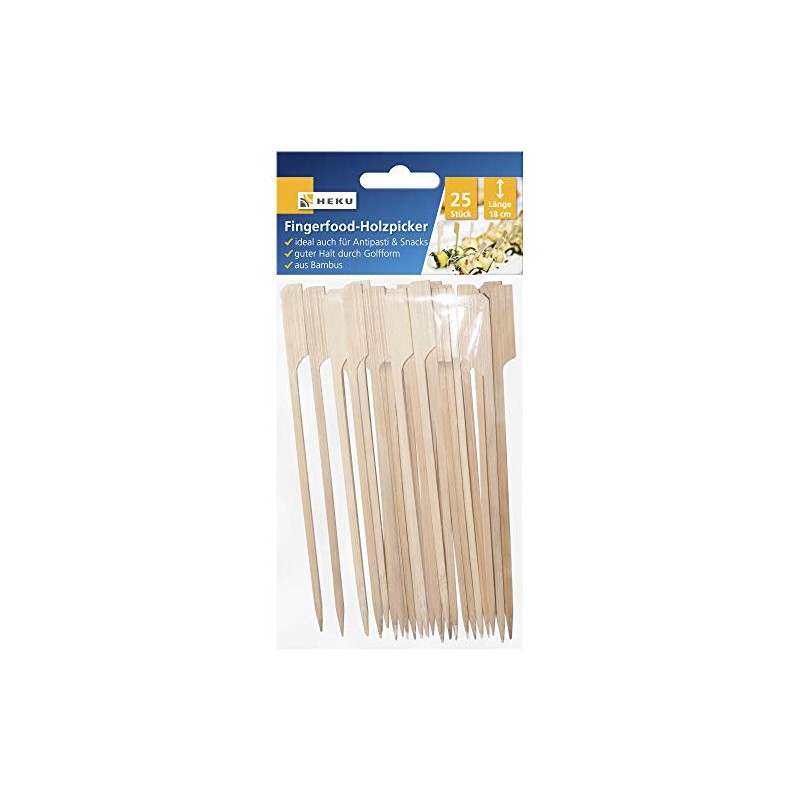 Finger Food Picks 18 cm Bamboo 25 Piece Wood Stake