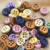 SUQ 100 Pieces Mixed Buttons, Colourful Buttons, 100 Pieces Buttons