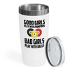 Billiards White Tumbler 20oz - Good girls play pompoms -