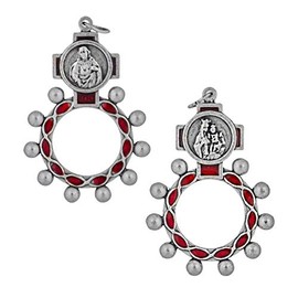 Venerare 2" Traditional Rosary Ring | 6 Dual Holy Subjects | Prayer Accessories | Catholic Gift for Confirmation | Christian Home Goods, Metal enamel