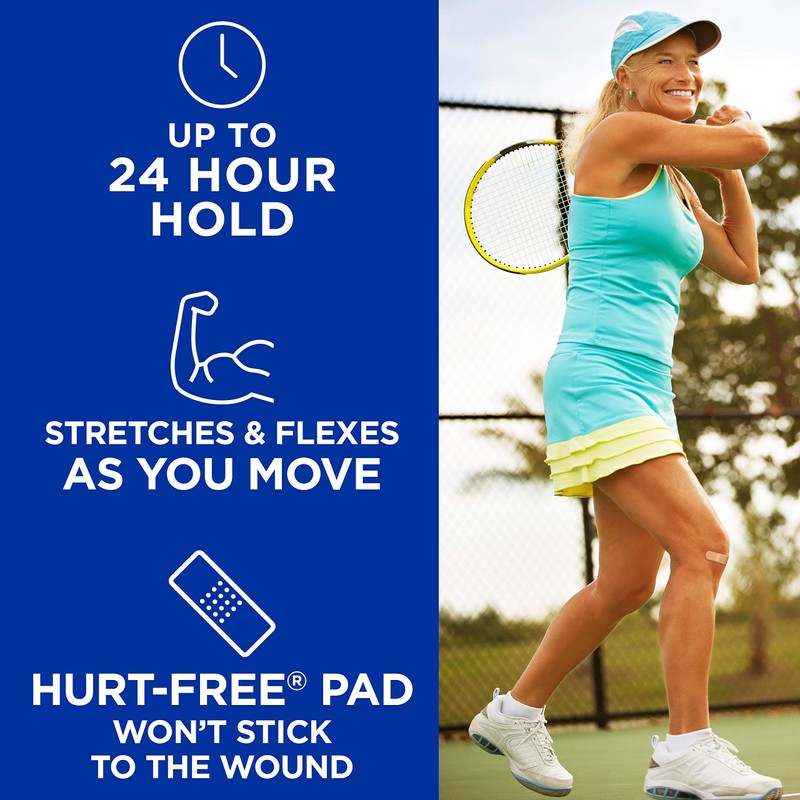 Band-Aid 4444 Flexible Fabric Adhesive Bandages, 1-Inch X 3-Inch, 100/Box