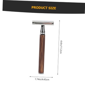 Gatuida 1Set Vintage Style Double Sided Razor with Handle for Men Manual Shaver for Beard and Hair Grooming Portable and Lightweight Design for Travel Use