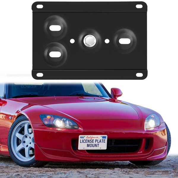 Heavy-Duty No-Drill Front License Plate Bracket – Anti-Theft License Plate