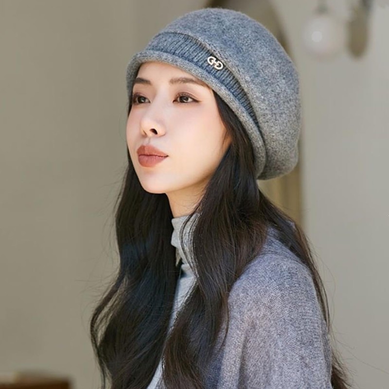 Getrays Women's Knit Hat, Large Size, Warm, Knit Cap, For