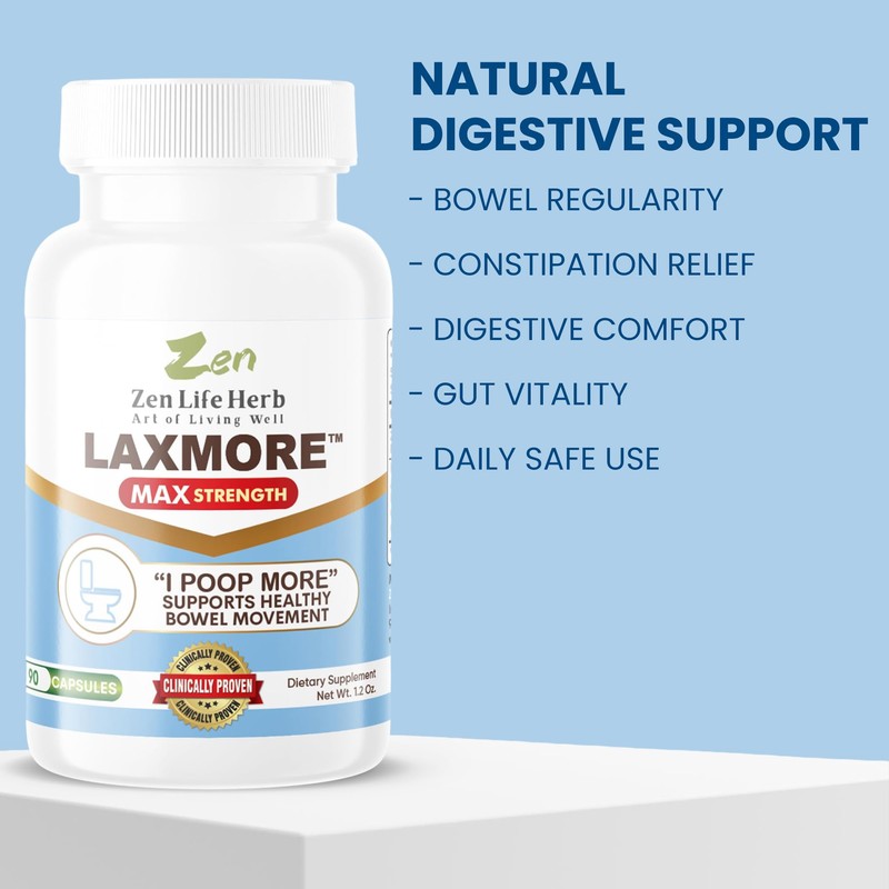 ZEN LIFE HERB LAXMORE I Poop More Max Strength 100%