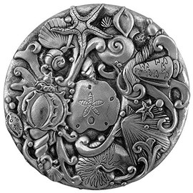 Hampshire Pewter Sea Shells Purse Mirror