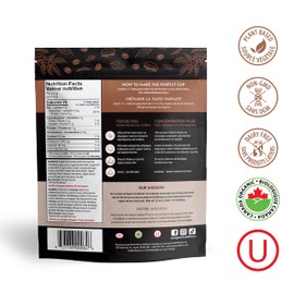 Organic Traditions Focus Fuel Organic Mushroom Coffee Organic Instant Coffee - Lion's Mane Mushrooms Coffee Blend with Adaptogens & C8 MCT - 140g/5oz