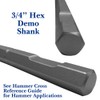Champion Chisel, 3/4-Inch Hex Demo Shank, 6-Inch Wide Floor Scraper