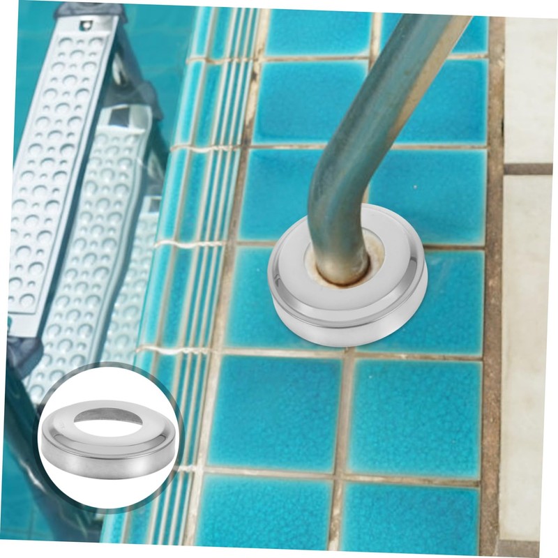 WHAMVOX 4pcs Stainless Steel Pool Ladder Cover Plate Durable Easy