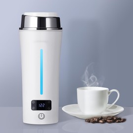 Dual Voltage Travel Kettle, 110-240V Portable Electric Kettle with LCD Display, 4 Temperature Settings, 4 Colors LED for Global Use (350ML)