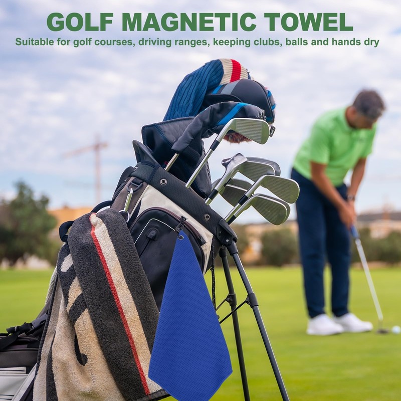 PATIKIL 16"x16" Microfiber Golf Towel, 3 Pack Tri-Fold Golf Towels