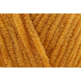 100g James C Brett Flutterby Chunky Yarn - 100% Polyester Chenille Texture Wool for Crochet Knitting Baby Garments - Gold (B51)