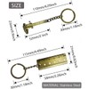 Hyamass Mini Keychain, 6-Pack Zinc Alloy Pocket-Sized Measuring Tool with