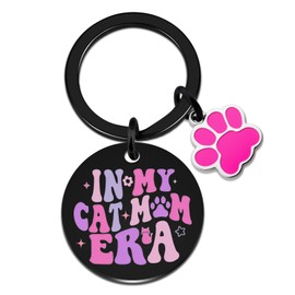 OZUEMUL Cat Lovers Cat Mom Gifts for Women Cats Keychain Valentines Gift for Women Her Cats Themed Gift for Girls Valentines Day Birthday Christmas Funny Keychain