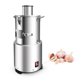 INTBUYING 110V Portable Whole Dry Garlic Peeling Machine 200W Thickened Stainless Steel Electric Garlic Peeler Automatic Powerful Garlic Separator for Home and Commercial Use
