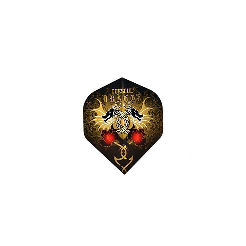 CUESOUL Standard Shape Super Thick Metallic Pattern Dart Flight, Set