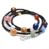 Jovivi Gemstone Bracelet Energy Bracelet Stone Bangle with Planet Asteroid