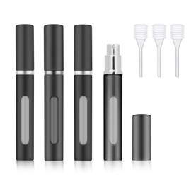 4PCS Perfume Travel Refillable Mini Spray Bottle, Refillable Cologne Travel Bottles with Tools, Empty Travel Perfume Bottle Refillable Travel Cologne Sprayer, Pocket Perfume Atomizer Travel Essentials